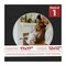 Black Suede Mat Board for 17x17 Frames - Circle Opening for 12x12 Photos